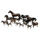 Collection of Beswick bay horses to include Shetland pony