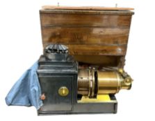 19th Century brass and tin magic lantern