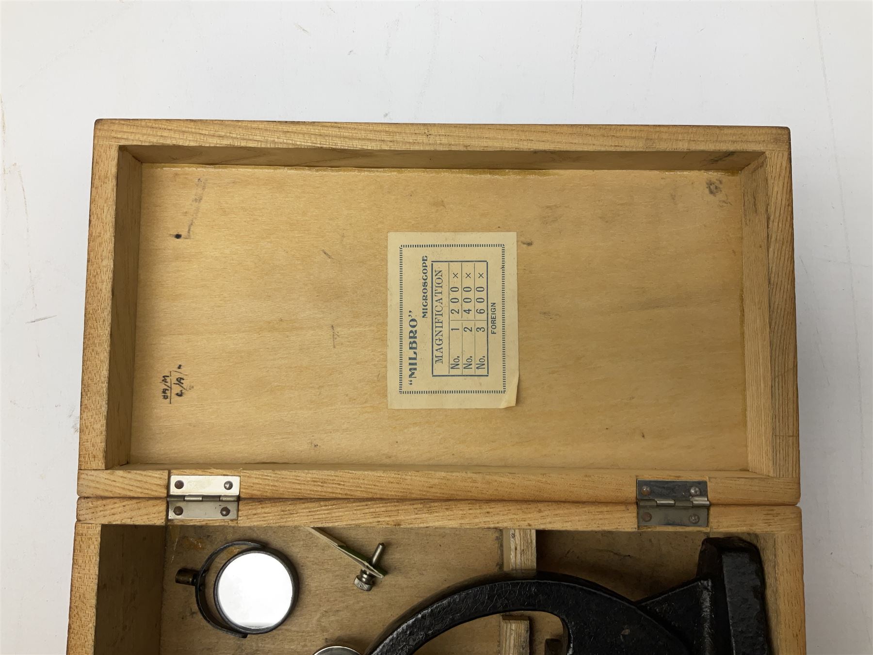 Milbro microscope in a wooden case - Image 11 of 12