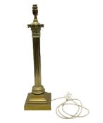 Brass Corinthian column table lamp