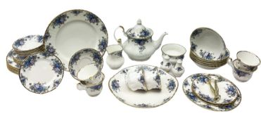 Royal Albert Moonlight Rose pattern tea and dinner service for six place settings