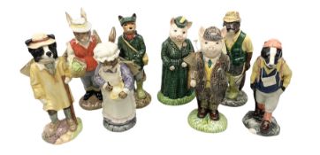 Collection of eight Beswick 'English Country Folk' figures comprising Huntsman Fox