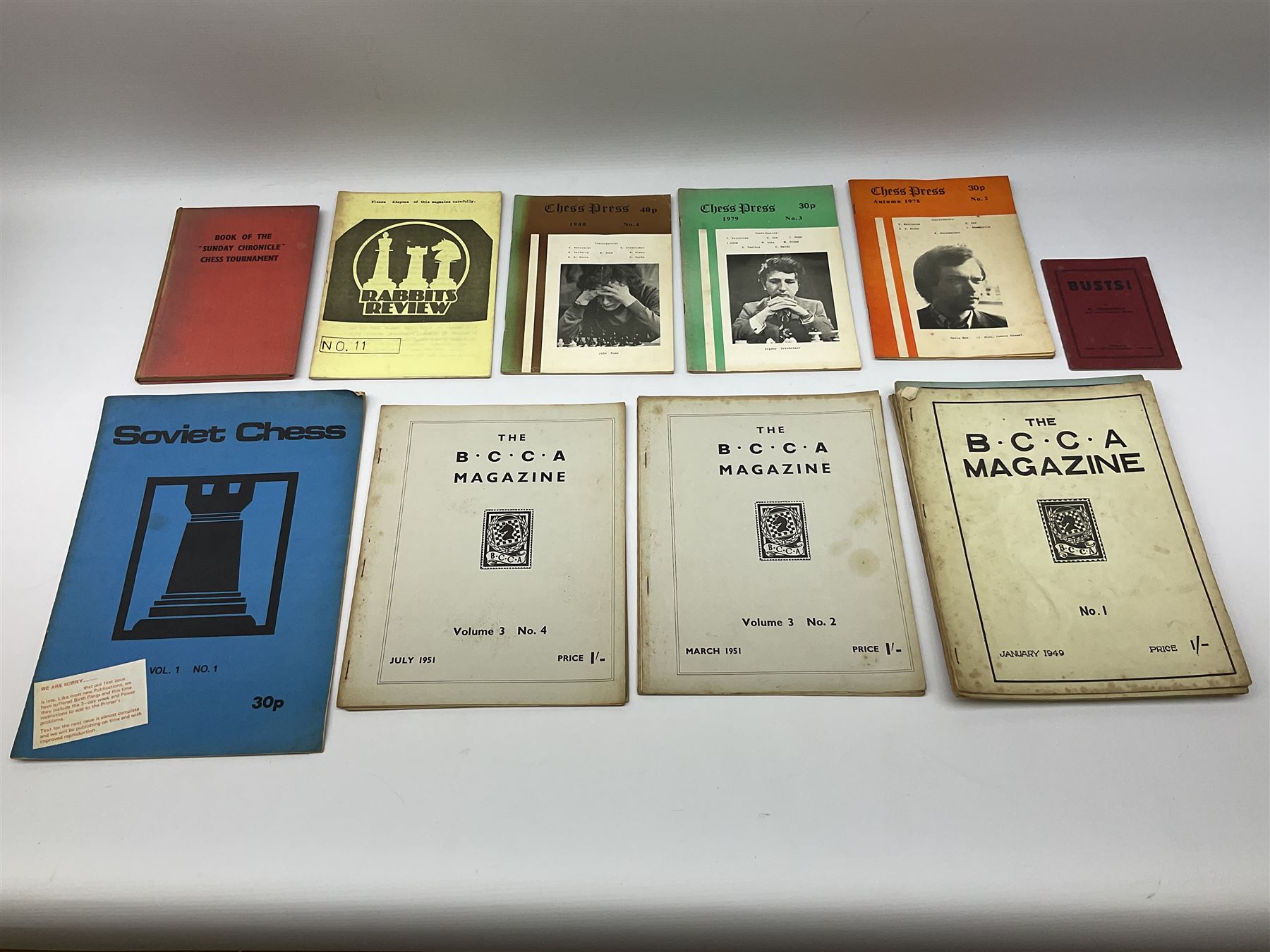 Three bound volumes of 'Chess' magazine 1946-50; fifteen issues of 'The BCCA Magazine' 1949-51; Ches - Image 5 of 11