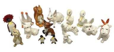 Collection of Beswick comical figures to include dog with toothache