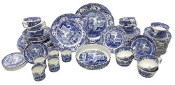 Spode blue and white Italian pattern dinner and tea wares