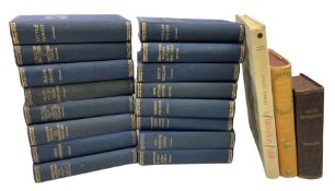 The Works of Charles Dickens. Sixteen volumes. Uniformly bound in blue cloth/gilt; and three other b