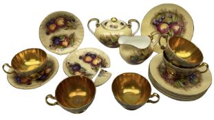 Aynsley Orchard Gold pattern teawares