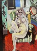 WL Gillborn (British 20th century) after Henri Matisse (French 1869-1954): 'Odalisque with a Tambour