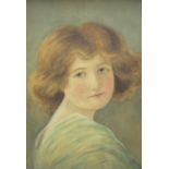 English School (early 20th century): Portrait of a Young Girl