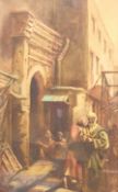Erler (Early 20th century): Figures in a North African Street