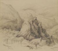 Mary Weatherill (British 1834-1913): 'Castle of Lourdes Pyrenees'