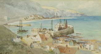 Thomas Swift Hutton (British 1860-1935): Burnmouth Harbour