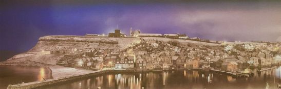 Lee Wilson (British Contemporary): 'Whitby Winter Harbour'