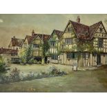 George Hewitt (British 19th/20th century): Manor House Landscape