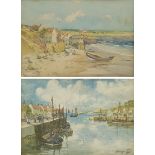 Thomas Swift Hutton (British 1860-1935): Robin Hood's Bay and Eyemouth Harbour