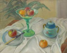 English School (20th century): Still Life of Fruit