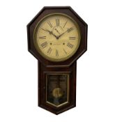 A late 19th century “Seth Thomas” American hexagonal dial wall clock