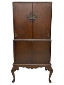 Reproduction mahogany cocktail cabinet