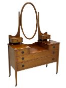 Edwardian inlaid mahogany dressing table