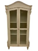 French white painted armoire cabinet