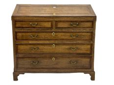 Early 19th century oak and mahogany banded converted bureau chest