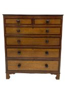 Early 19th century oak and mahogany banded chest