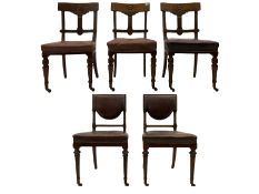 Set three 19th century mahogany dining chairs