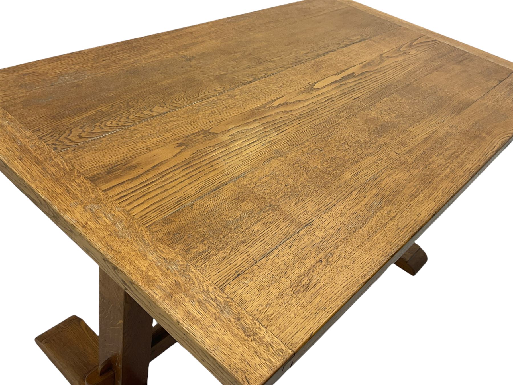 Rowntrees of Scarborough - mid 20th century oak rectangular dining table - Image 6 of 6