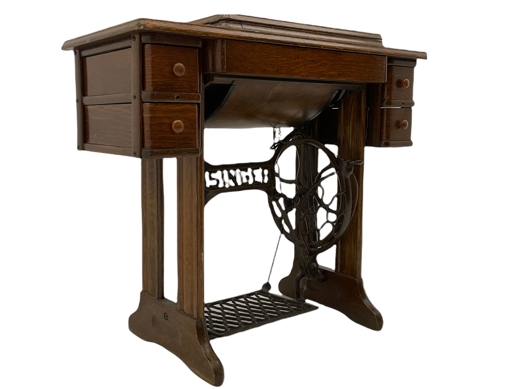Singer treadle sewing machine - Image 9 of 12