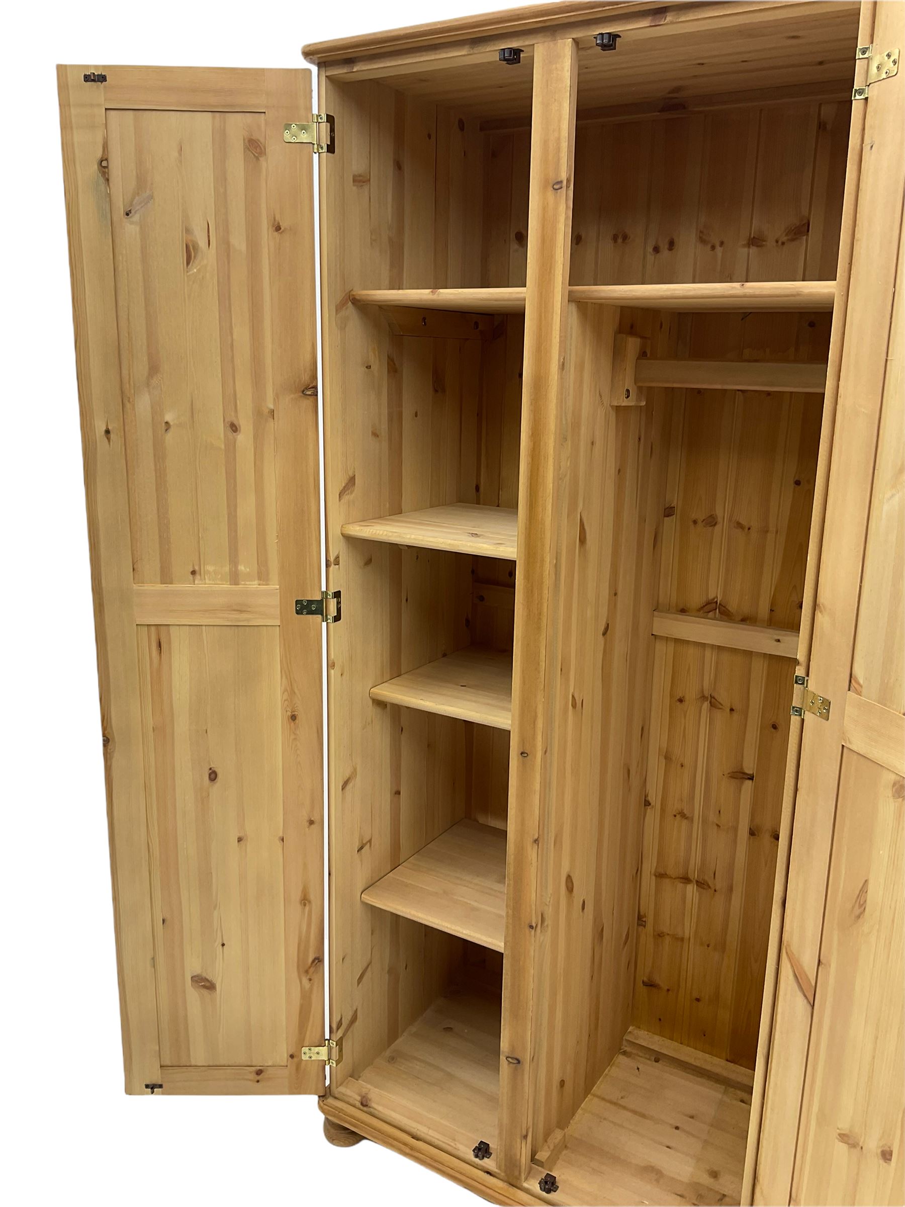 Pine double wardrobe - Image 5 of 7