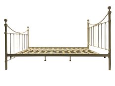 Victorian style cream finish 4' 6'' double bedstead