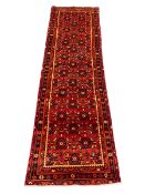 Persian Hamadan red ground runner