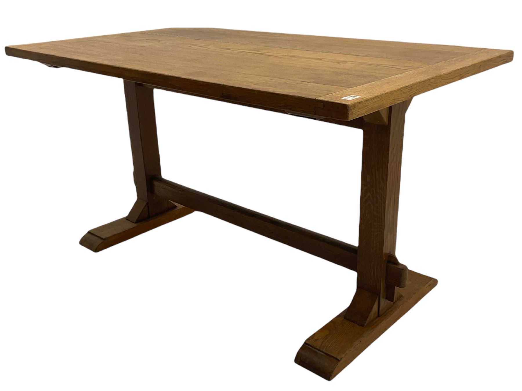 Rowntrees of Scarborough - mid 20th century oak rectangular dining table - Image 3 of 6