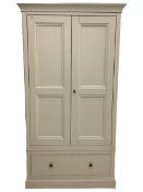 Willis Gambier white painted double wardrobe