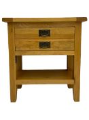 Light oak side table