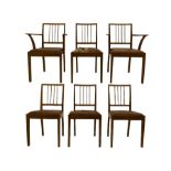 'Acornman' set of six (4+2) oak dining chairs