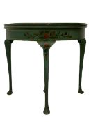 Painted demi-lune side table