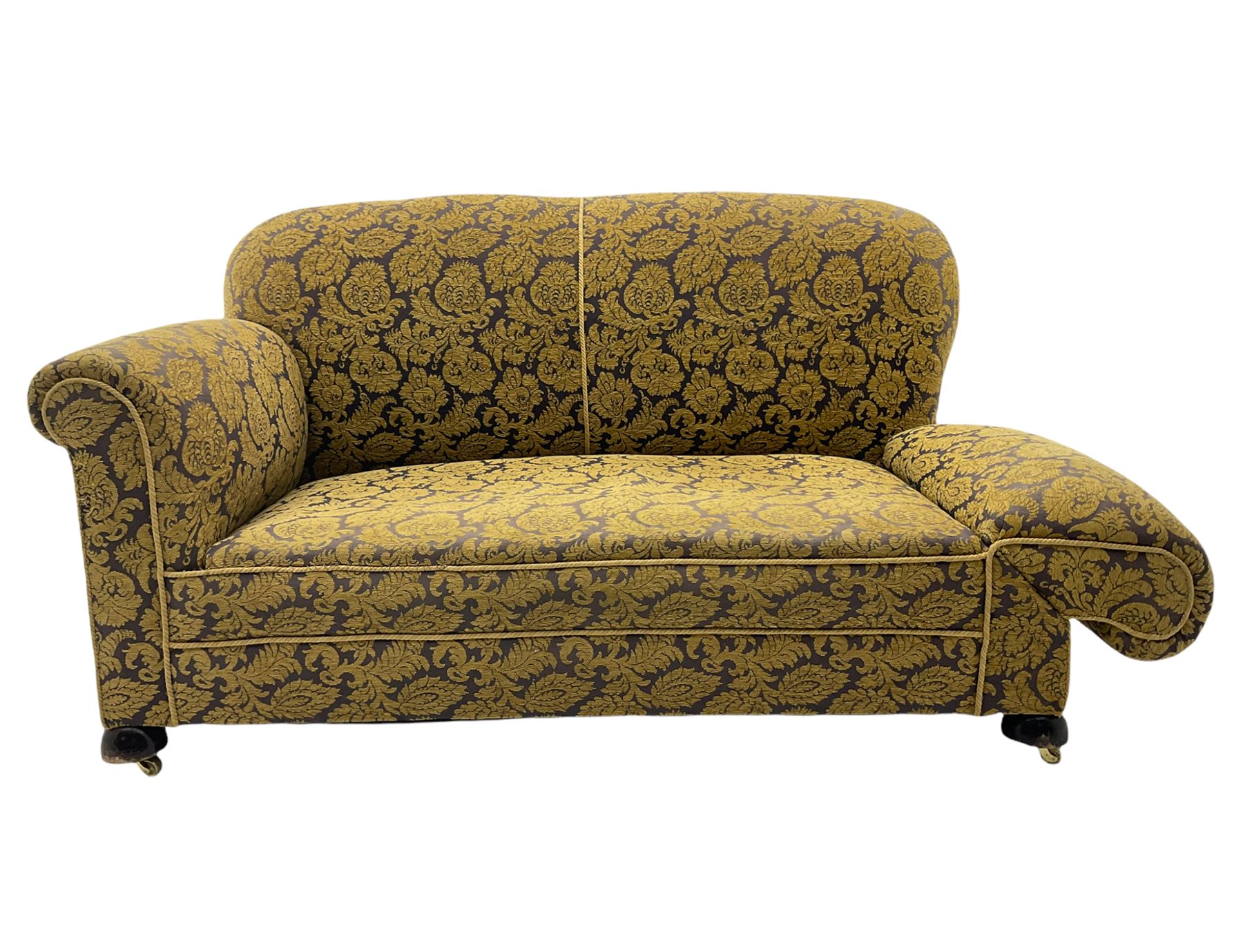 20th century drop arm two seat settee - Image 4 of 12