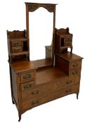 Late 19th century walnut dressing chest
