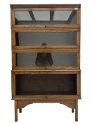 Early 20th century oak stacking library bookcase