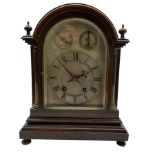 An early 20th century Winterhalder & Hoffmeier “ting tang” mantle clock chiming the quarters and hou