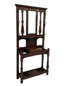 Late 19th century walnut hallstand