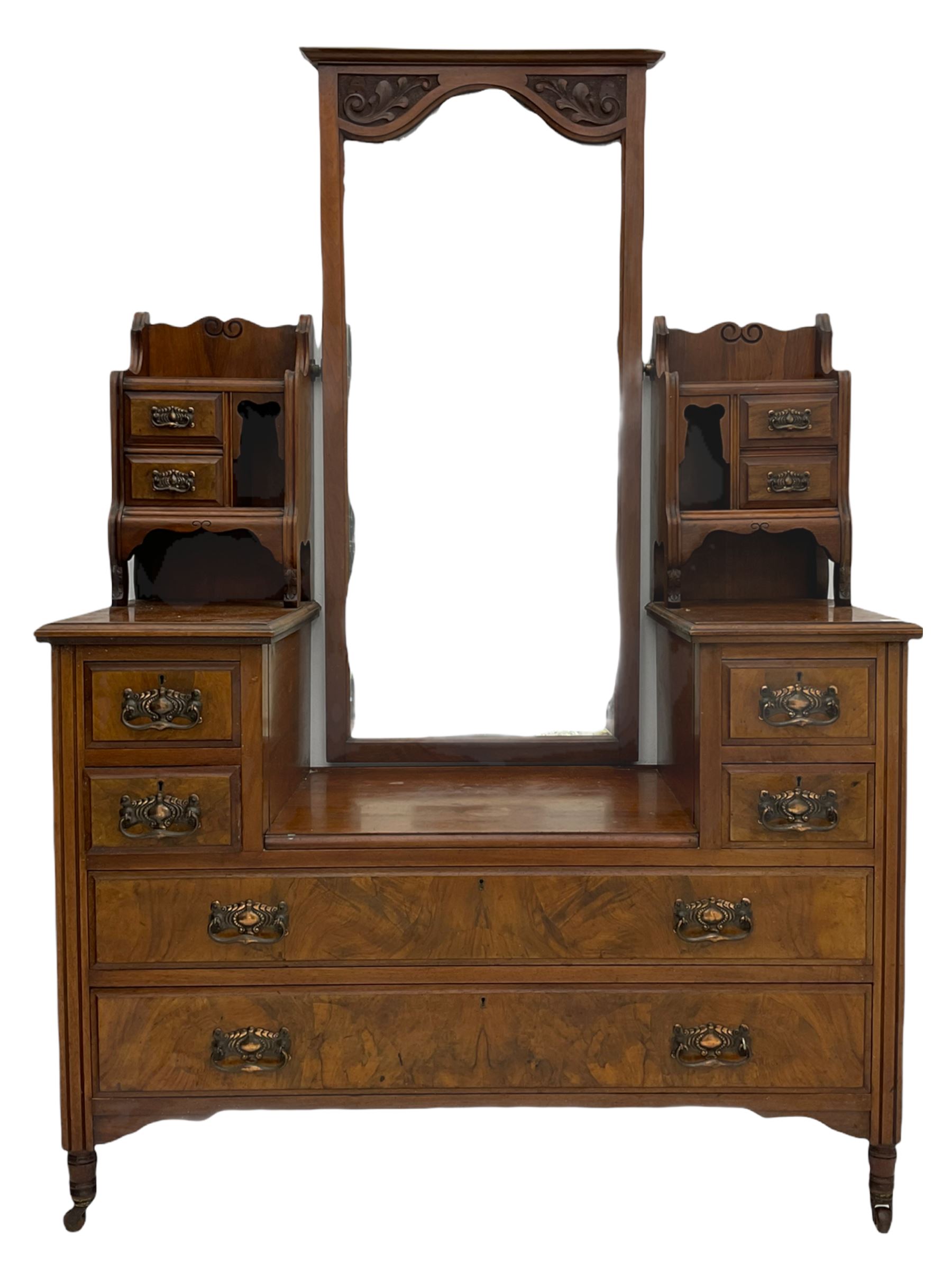 Late 19th century walnut dressing chest - Image 2 of 8