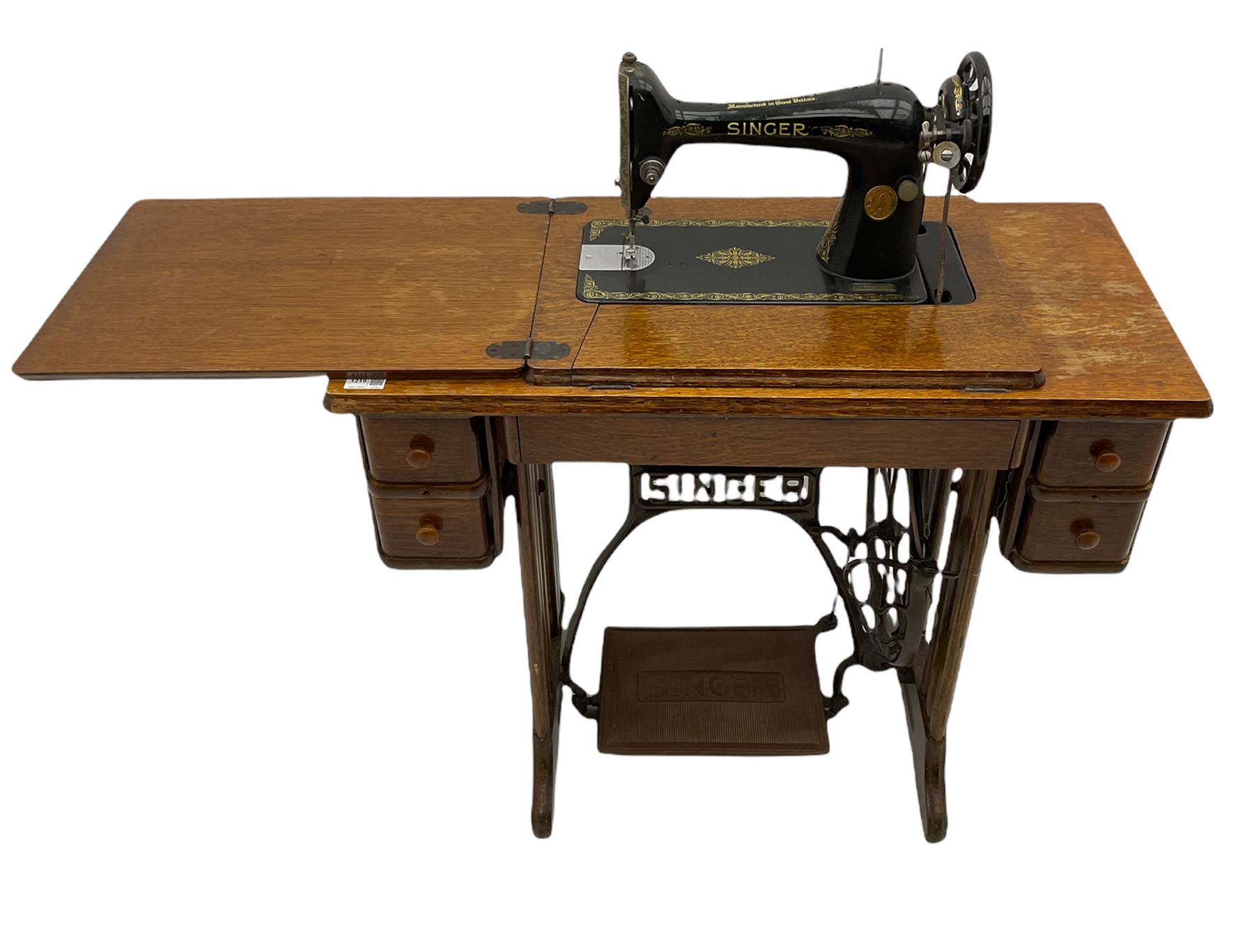Singer treadle sewing machine - Image 2 of 12