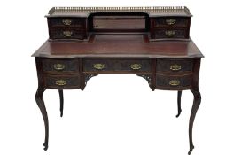 Late Victorian walnut writing desk