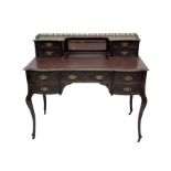 Late Victorian walnut writing desk
