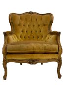 French style beech framed armchair