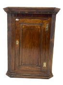 Georgian oak wall hanging corner cupboard