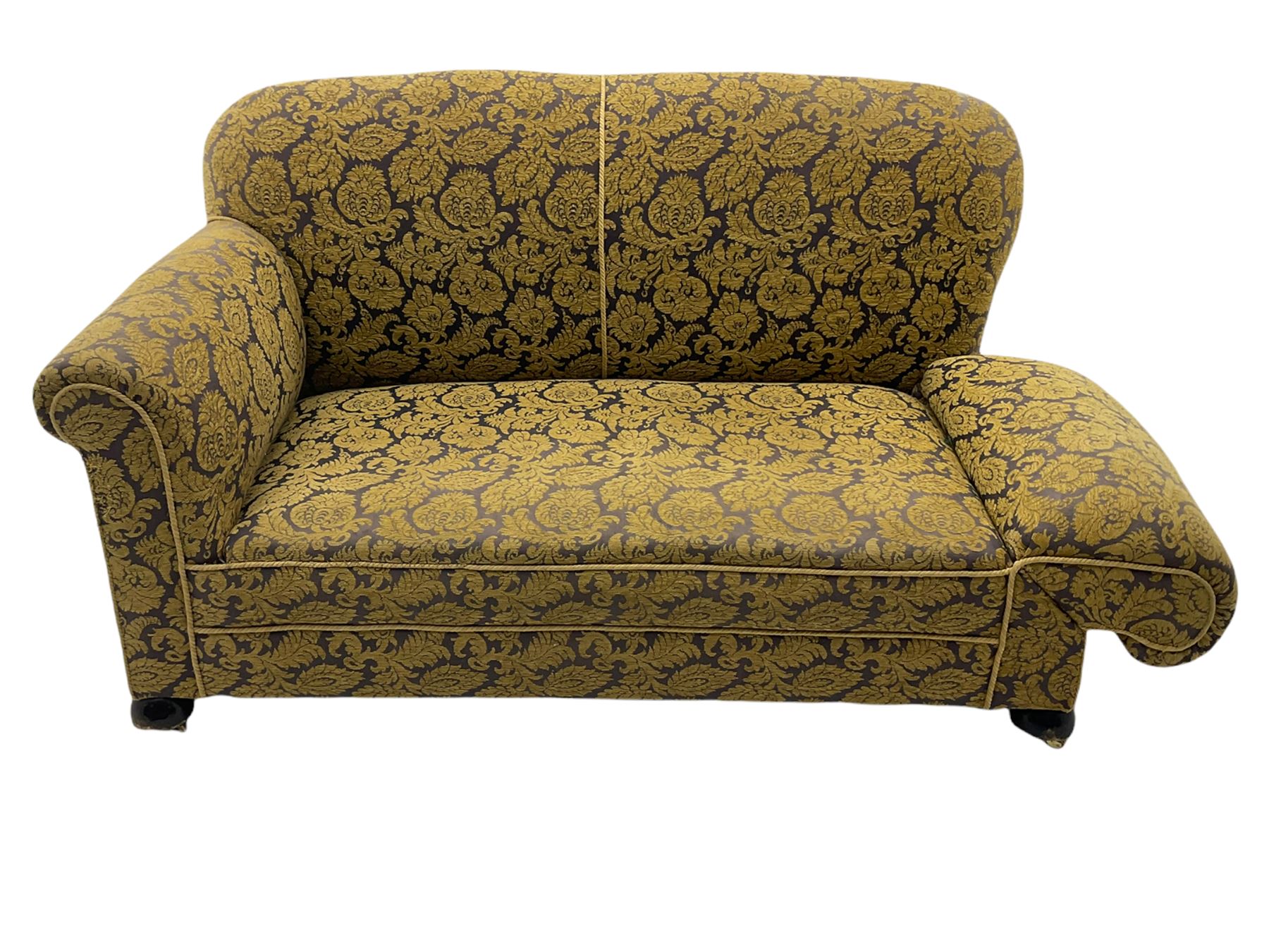 20th century drop arm two seat settee - Image 6 of 12