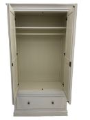 Willis Gambier white painted double wardrobe